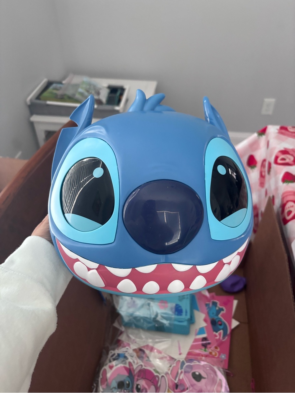Stitch-Style Blue Character Kids Toy Head